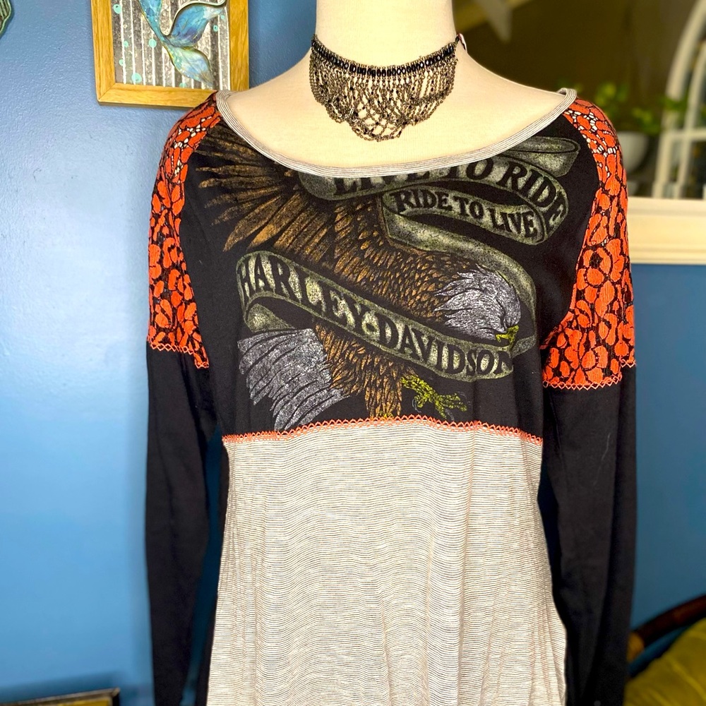 Harley Davidson Live to Ride Ride to Live Long Sleeve Top
